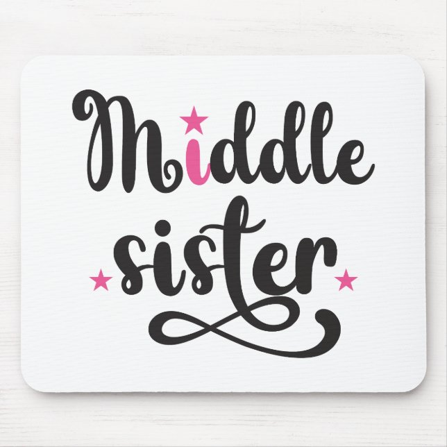 Middle Sister, Cute Stars Mouse Mat (Front)