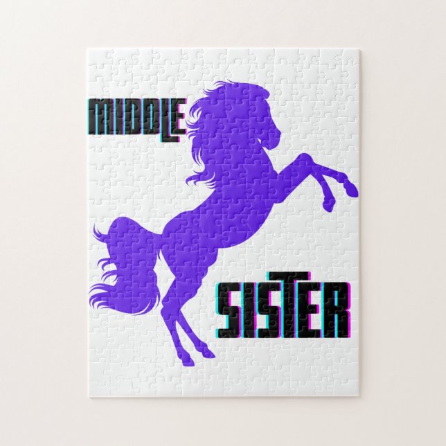 Middle Sister Purple Pony Rearing Jigsaw Puzzle (Vertical)