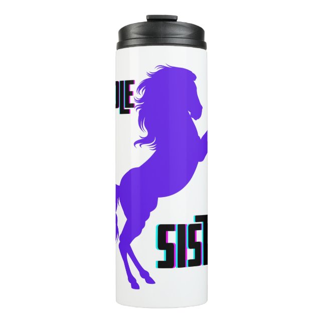 Middle Sister Purple Pony Rearing Thermal Tumbler (Front)