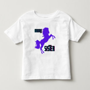 Middle Sister Purple Pony Rearing Toddler T-Shirt