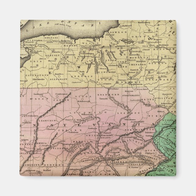 Middle States Olney Map Magnet (Front)