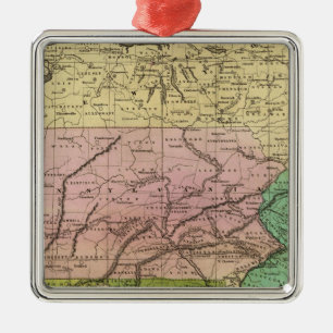 Middle States Olney Map Metal Tree Decoration