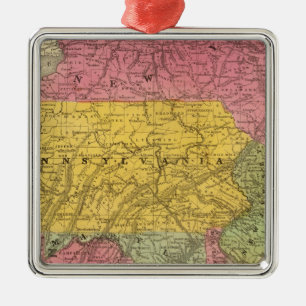 Middle States, USA Metal Tree Decoration