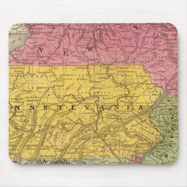 Middle States, USA Mouse Mat (Front)