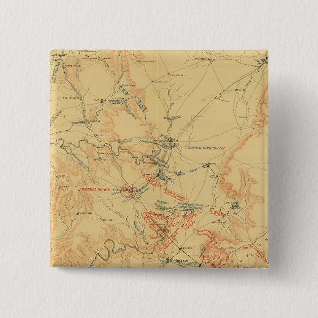 Middle Tennessee Campaign 15 Cm Square Badge (Front)