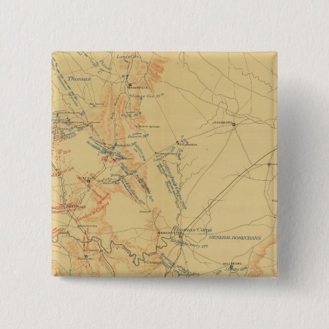 Middle Tennessee Campaign 15 Cm Square Badge (Front)