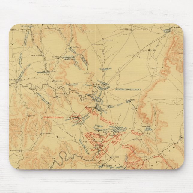 Middle Tennessee Campaign Mouse Mat (Front)