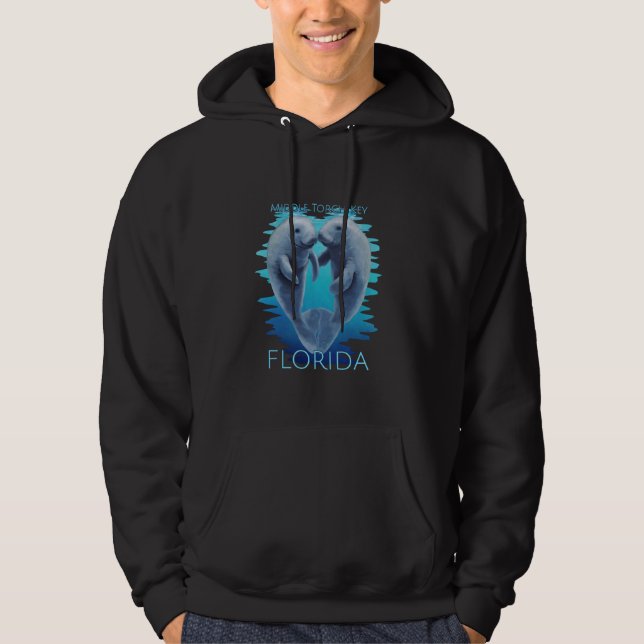 Middle Torch Key Florida Vacation Cute Manatees Se Hoodie (Front)