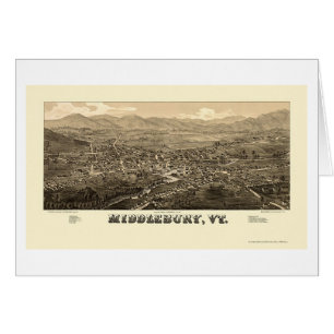 Middlebury, VT Panoramic Map - 1886
