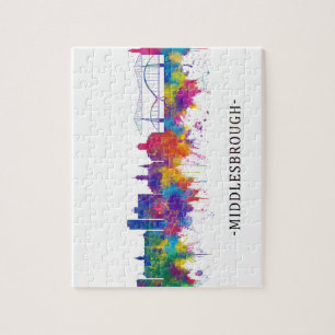 Middlesbrough England Skyline Jigsaw Puzzle