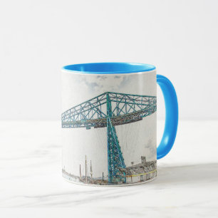 Middlesbrough Transporter Bridge Artistic Sketch Mug