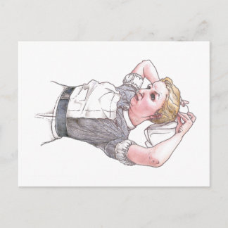 Middlesex Hospital Nurse Dressing For Duty Postcard