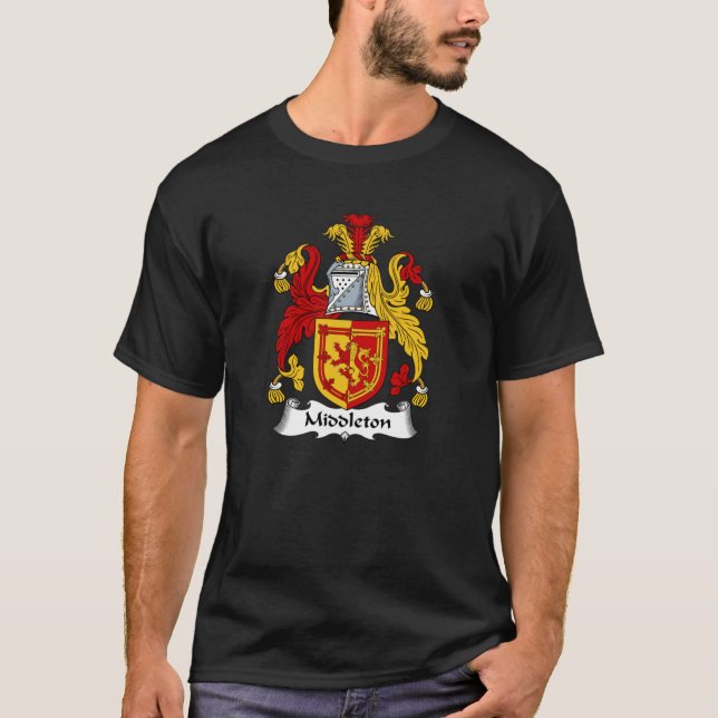 Middleton Coat of Arms  Middleton Family Crest T-Shirt (Front)