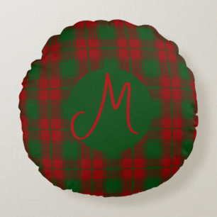 Middleton Tartan Monogrammed Round Cushion