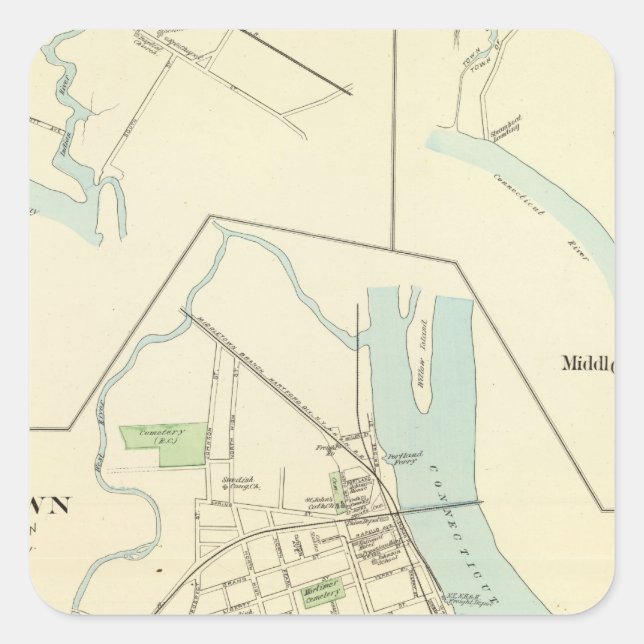 Middletown 2 square sticker (Front)