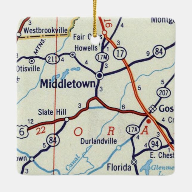 Middletown NY Ceramic Ornament (Back)