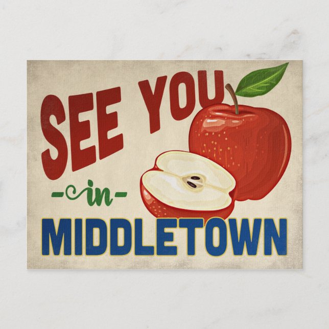 Middletown Ohio Apple - Vintage Travel Postcard (Front)