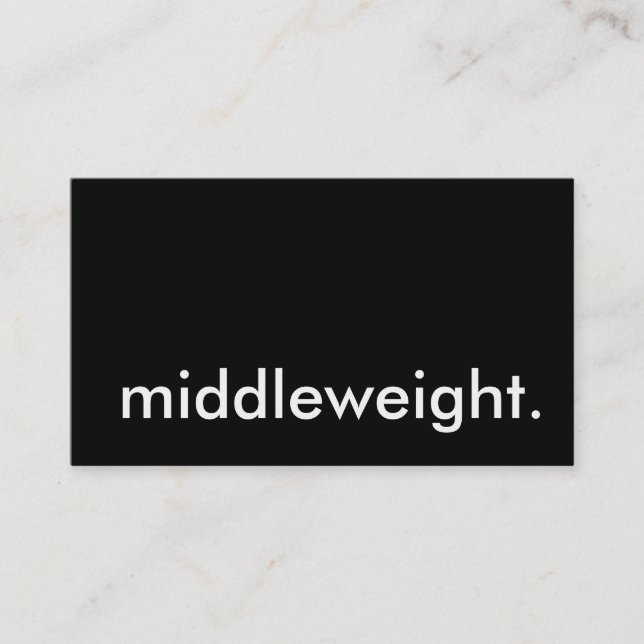 middleweight. business card (Front)