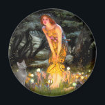 MidEve - russian Blue cat Magnet<br><div class="desc">Winged Figure Seated Upon a Rock by Abbott Handerson Thayer (1849 - 1921), adapted to include a Russian Blue cat. The original was done in black and white and my version has been adjusted to a sepia colour something like an old photograph. A beautiful Rainbow Bridge / memorial design to...</div>