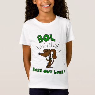 Midge "BOL Bark Out Loud" Girls Baby Doll Tee