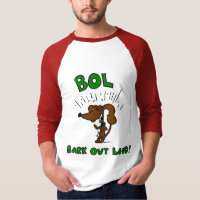 Midge "BOL Bark Out Loud" Mens Raglan T-Shirt