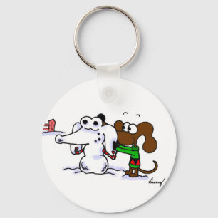 Midge Building Snowdog Keychain