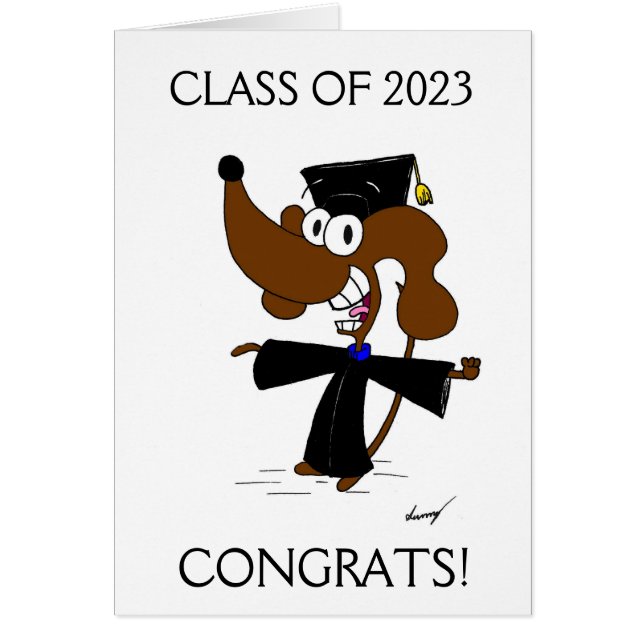 Midge 'Class of 2023' Customisable Graduation Card (Front)