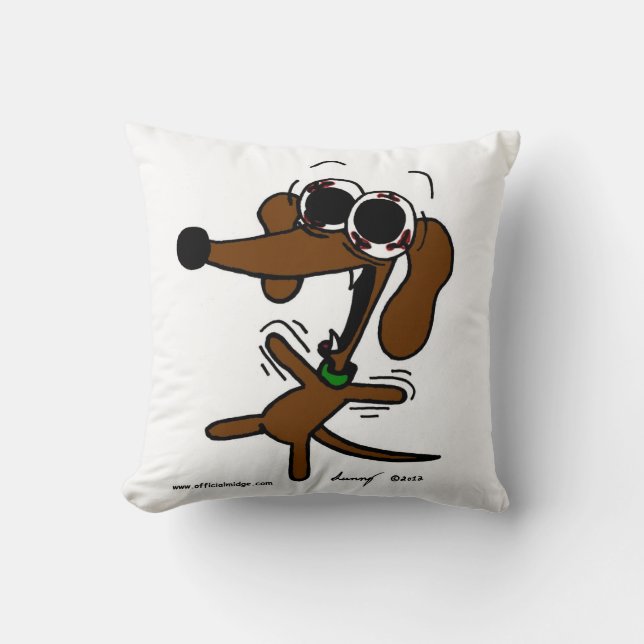 Midge Freakin' Out Pillow - Black (Front)