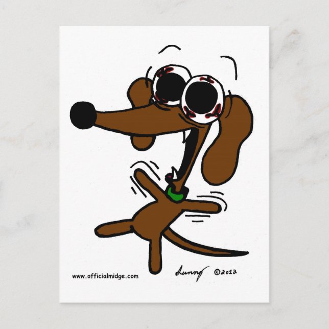 Midge Freakin' Out Postcard (Front)