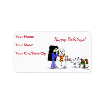 Midge "Happy Holidays" Address Labels - Customise