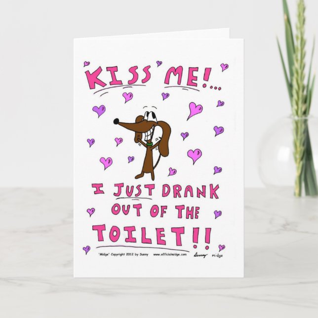 Midge 'KISS ME' Greeting Card (Front)