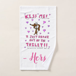 Midge "KISS ME!" Hers Hand Towel