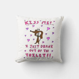 Midge "KISS ME" Pillow - Black