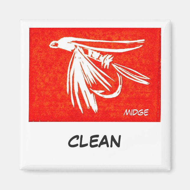 "Midge Red" Dish Washer Status Magnet (Front)