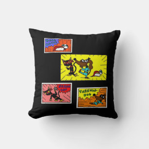 Midge SUPERHERO COMIC PANELS Pillow