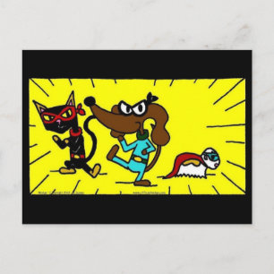 Midge Superhero Trio Postcard