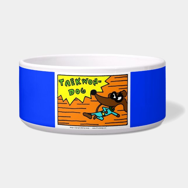 Midge TAEKWON-DOG Pet Bowl - Blue (Front)