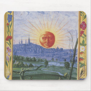 Midieval City of the Sun Face Mousepad