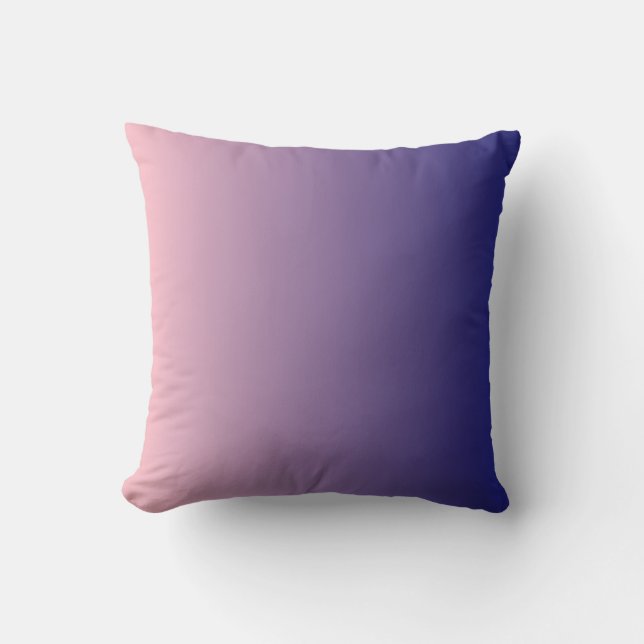 Midight Blue Pink Ombre Cushion (Front)