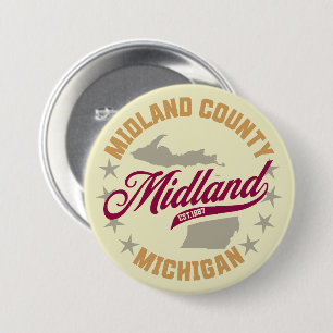Midland,Michigan 7.5 Cm Round Badge