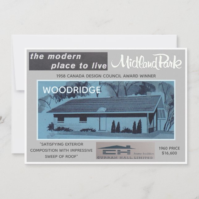 Midland Park House Model Collectable Card (Front)