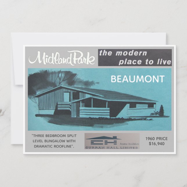 Midland Park House Model Collectable Card (Front)