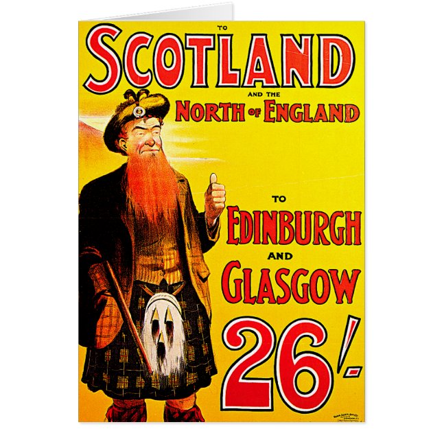 Midland Railway Scotland Bagpipe Kilt Travel Art (Front)