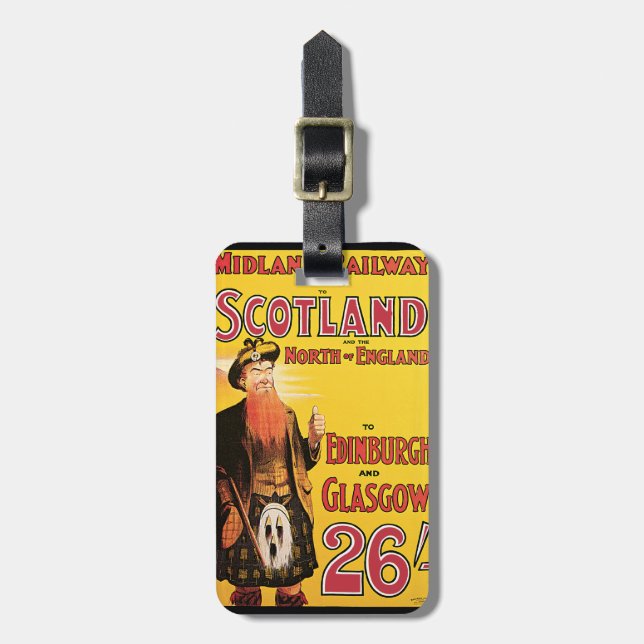 Midland Railway Scotland Luggage Tag (Front Vertical)