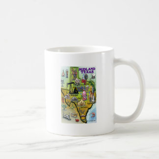 Midland Texas Cartoon Map Coffee Mug