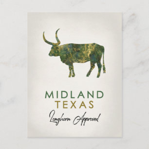 Midland Texas Dark Marble Postcard