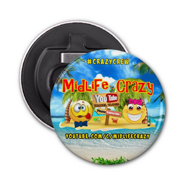 Midlife Crazy Bottle Opener (Front)