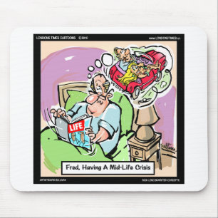 MidLife Crisis Funny Tees Mugs Cards & Gifts Mouse Mat