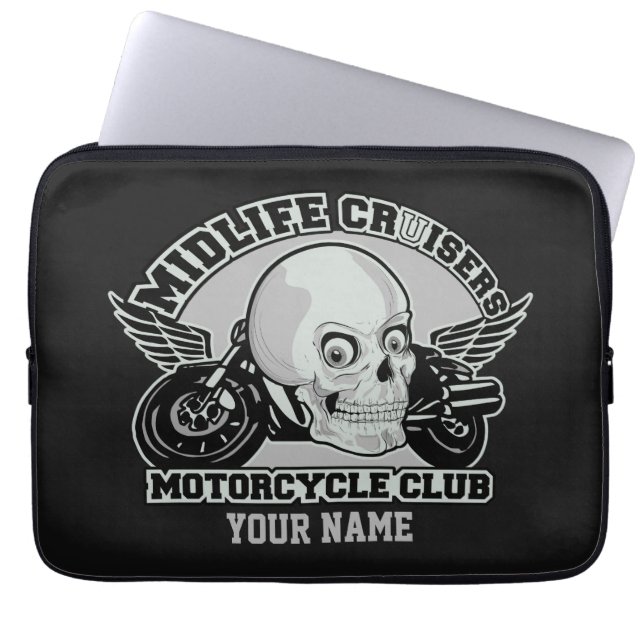 Midlife Cruisers MC custom laptop sleeve (Front)