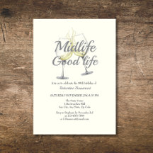 Midlife Good Life Elegant Wine Glass 50th Birthday